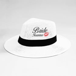 "Red Lips" Bridal Panama hat