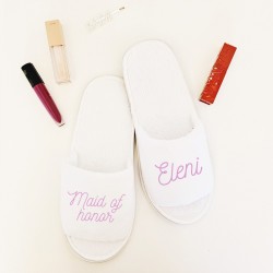 "Curly Maid of Honor" Slippers