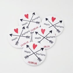 "Arrow Love" Wedding Pins