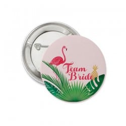 Flamingle Button for the bride's friends