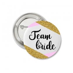 Gold & Pink Button for the bride's friends