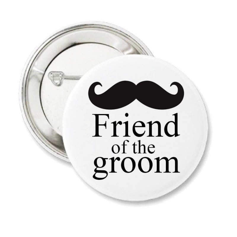 "Mustache Friends" Bachelor κονκάρδα για τους φίλους