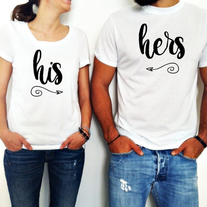 "His & Hers" Set Tshirt Για το Ζευγάρι