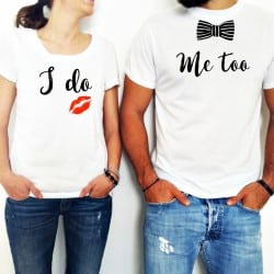 "I Do-Me Too" Set Tshirt Για το Ζευγάρι