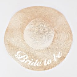 "Bride to be" straw hat
